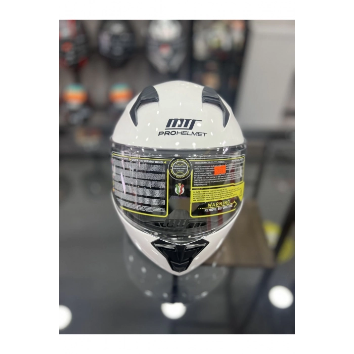 Çene Açılır Kask Beyaz