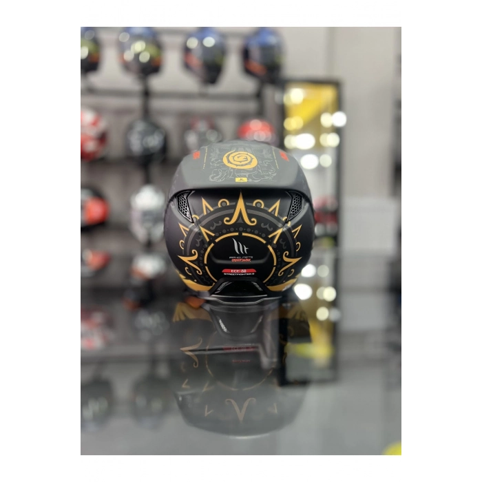 Helmets StreetFighter SV Aztec B3 Matt Sarı/Siyah Kask
