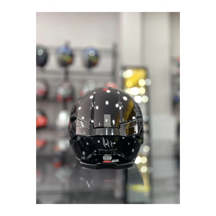 Helmets Thunder 4 Gloss Black Kask ŞEFFAF VİZÖRLÜ
