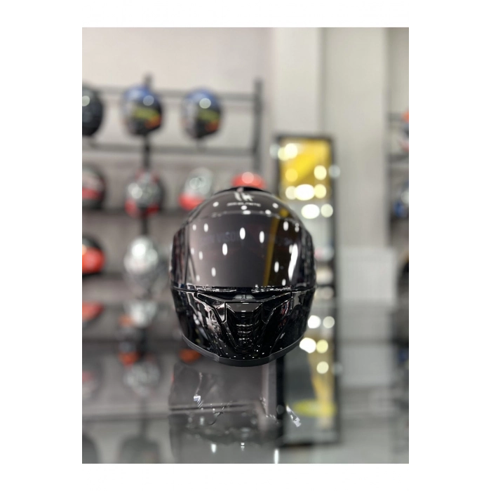 Helmets Thunder 4 Gloss Black Kask ŞEFFAF VİZÖRLÜ