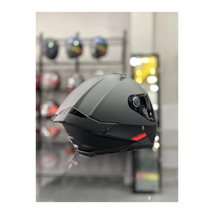 Helmets Thunder 4 Matt Black Kask Şeffaf Vizörlü