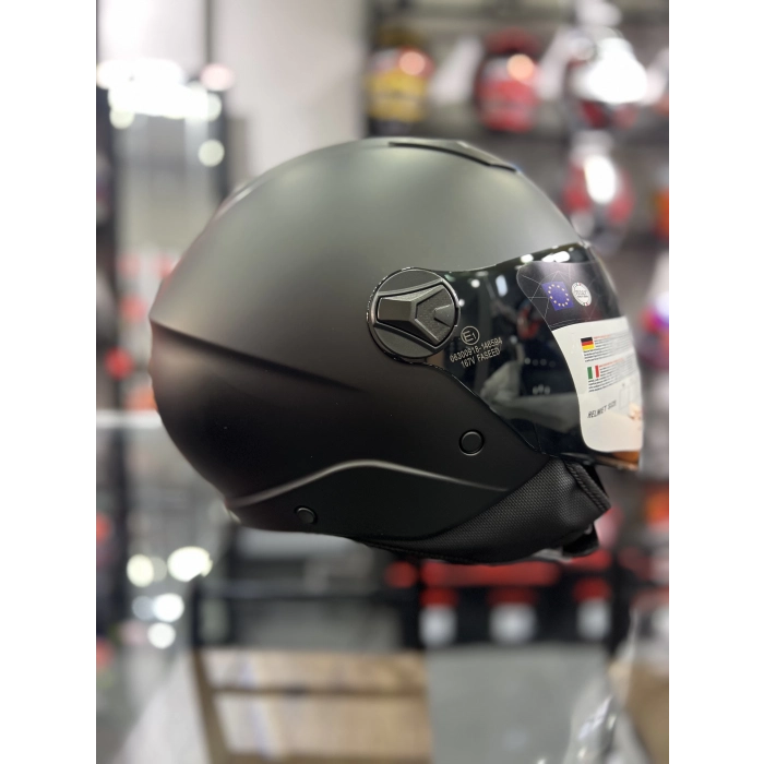 SW 765 MATT SİYAH GÜNEŞ VİZÖRLÜ (ŞEFFAF VİZÖRLÜ)