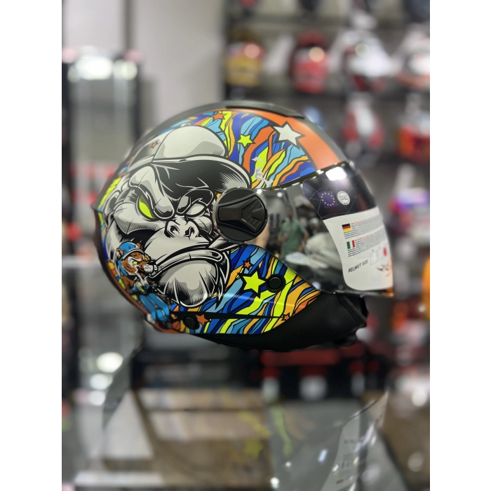 SW 765 KONG SİYAH SARI GÜNEŞ VİZÖRLÜ