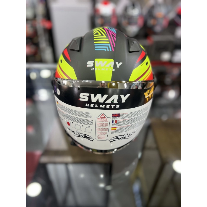 SW 765 COLOURFULL KIRMIZI SİYAH GÜNEŞ VİZÖRLÜ