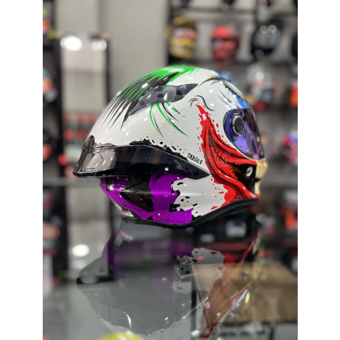 Helmets Targo S Joke İridyum Vİzörlü (Şeffaf Vizör)