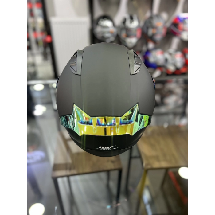 Prohelmets Mat Siyah Gold Vizör 201