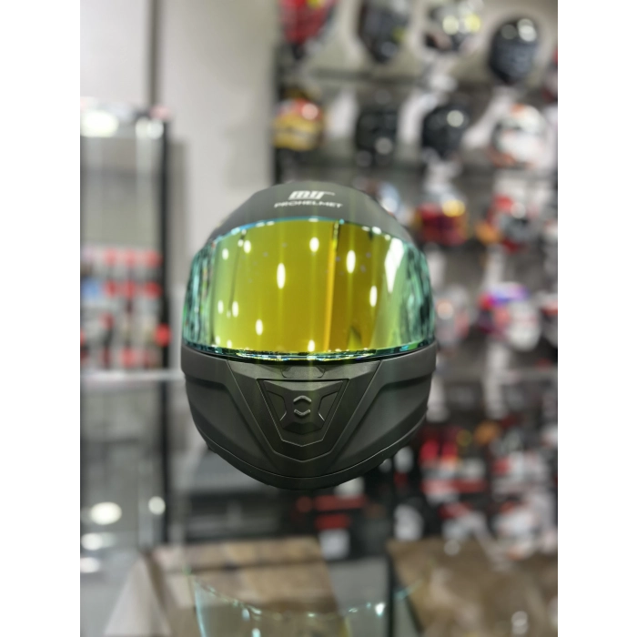 Prohelmets Mat Siyah Gold Vizör 201