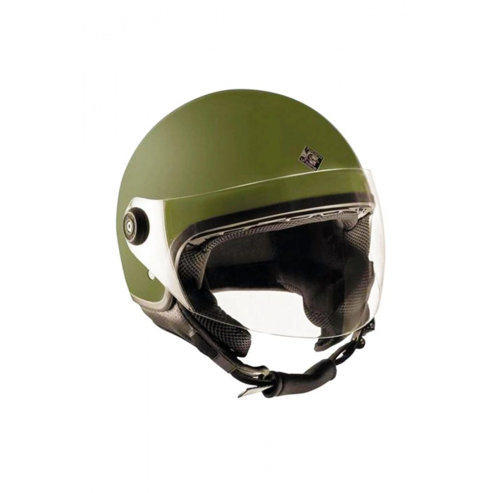 El Jettin Khaki Green Yarım Motorcu Kaskı