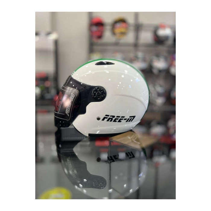 ONE FLAG İTALY YARIM KASK SİYAH VİZÖR motozilla