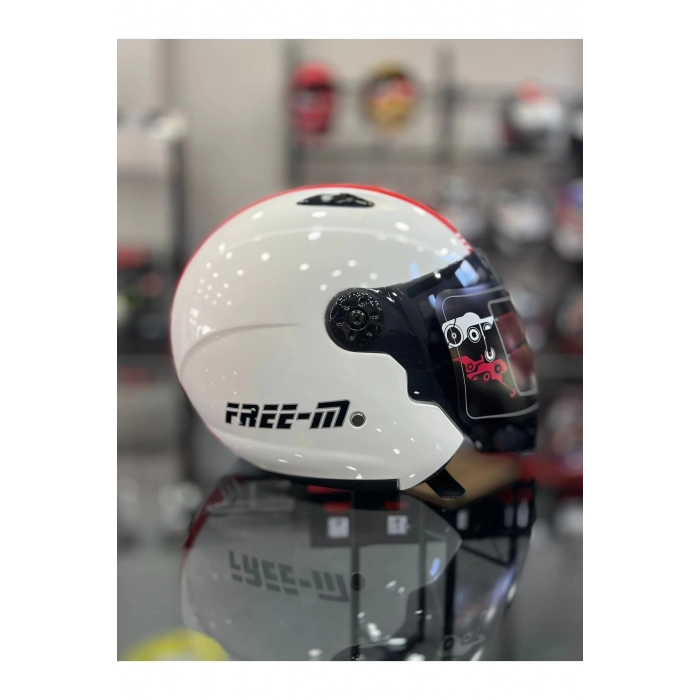 ONE FLAG İTALY YARIM KASK SİYAH VİZÖR motozilla