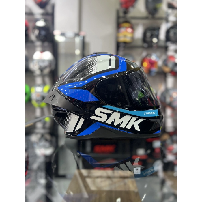 Typhoon Thorn Mavi Kapalı Kask Şeffaf Vizörlü