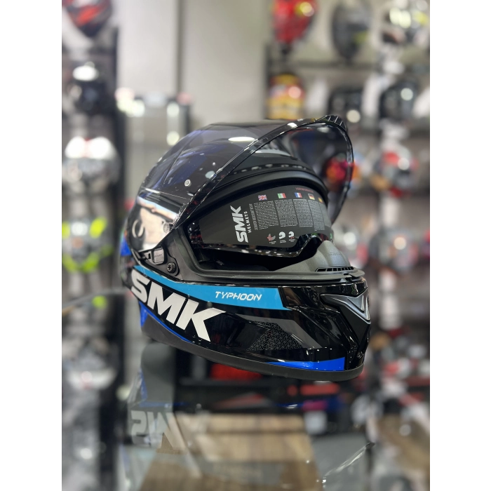 Typhoon Thorn Mavi Kapalı Kask Şeffaf Vizörlü