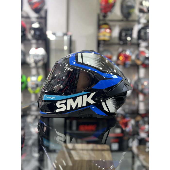 Typhoon Thorn Mavi Kapalı Kask Şeffaf Vizörlü