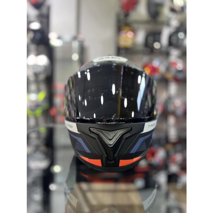 Typhoon Thorn Turuncu Kapalı Kask Şeffaf Vizörlü