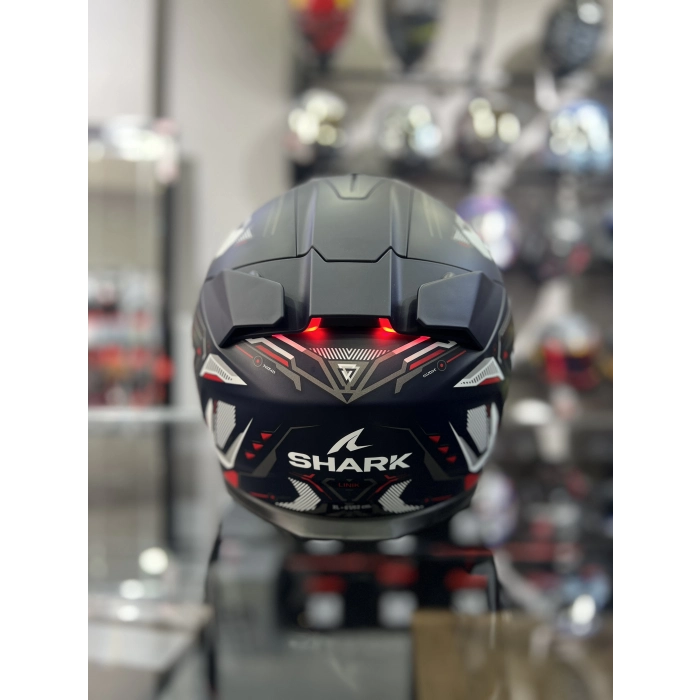 Skwal i3 Ledli Linik Mat Lacivert Beyaz Kapalı Kask