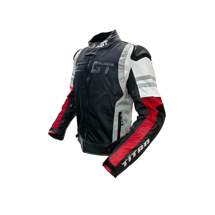 TITAN Red Black 4 Mevsim Motorcu Montu