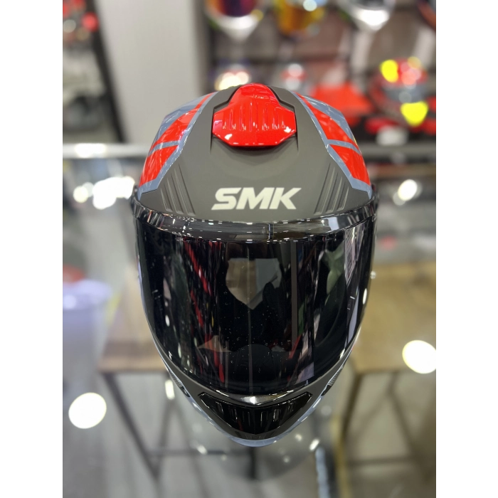 GULLWING SUPER TOUR KIRMIZI GRİ ÇENE AÇILIR KASK ŞEFFAF VİZÖRLÜ