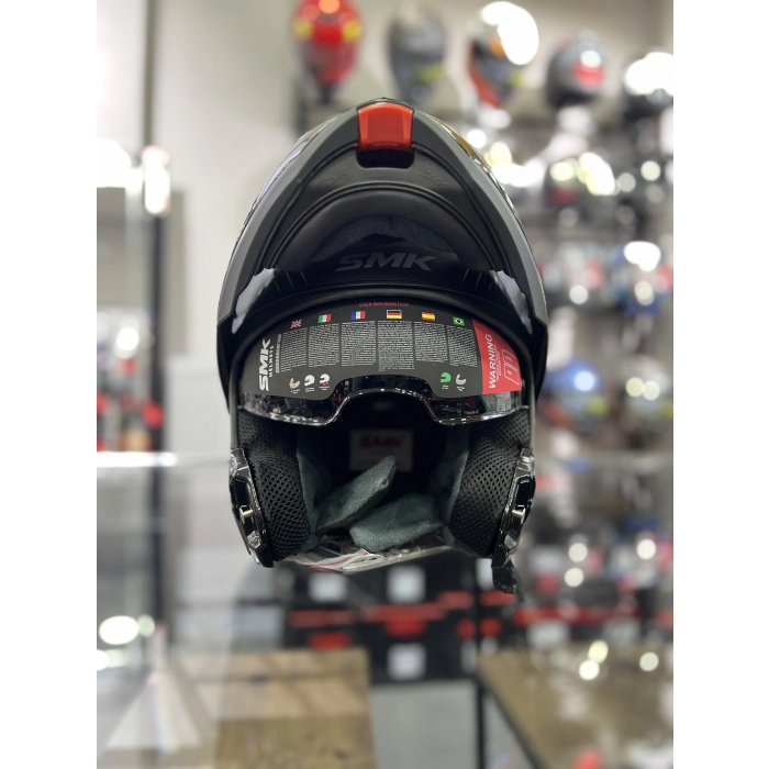 GULLWİNG PARLAK SİYAH ÇENE AÇILIR KASK ŞEFFAF VİZÖRLÜ