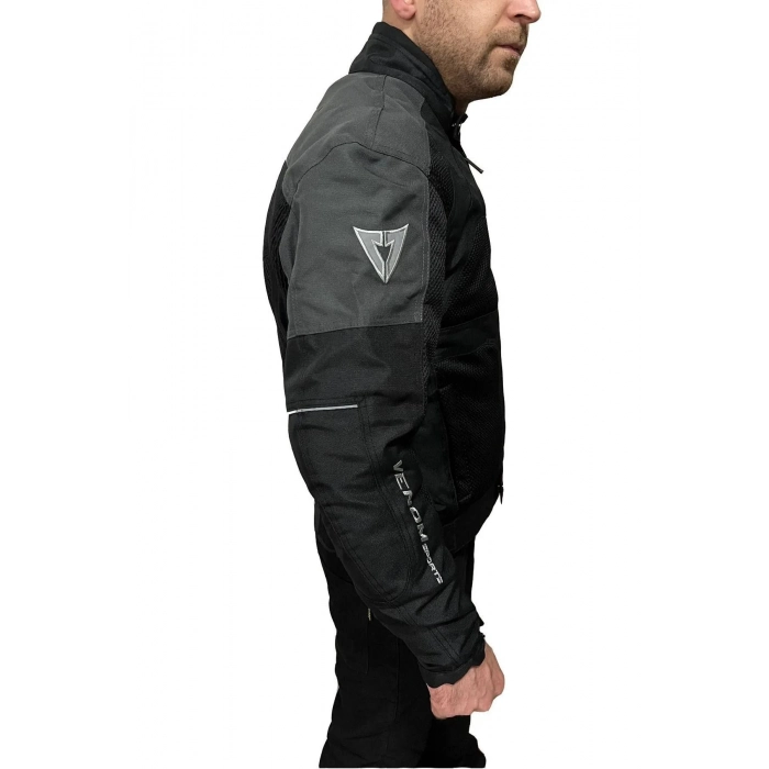 Dynamic 4 Mevsim Siyah Gri Motosiklet Montu