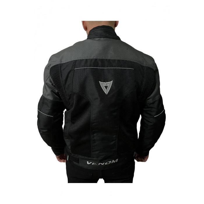 Dynamic 4 Mevsim Siyah Gri Motosiklet Montu