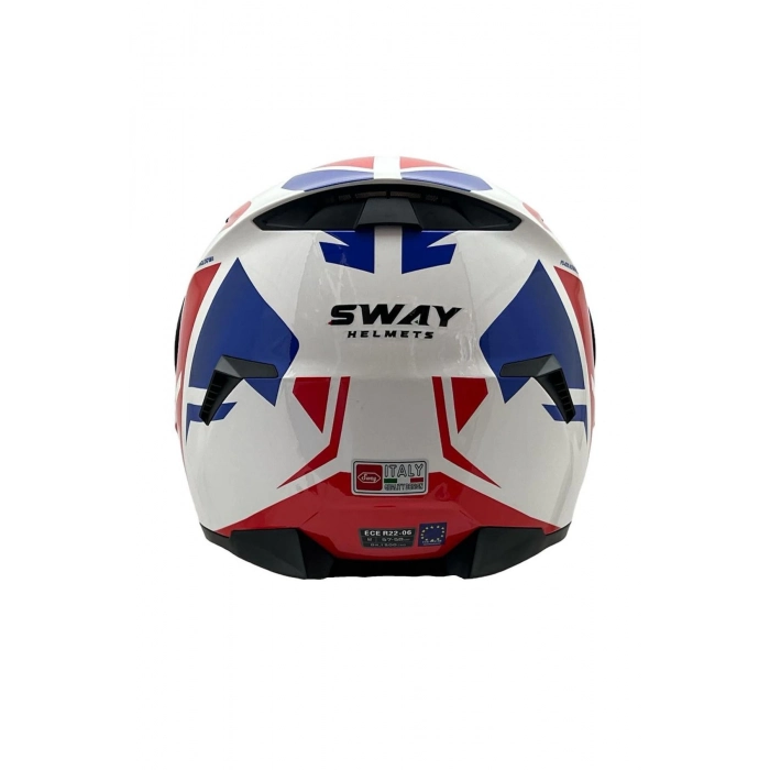 820 TAM KAPALI KASK DAKAR 2 KIRMIZI MAVİ