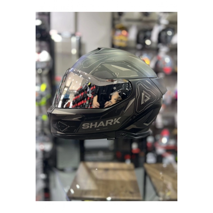 Skwal İ3 Lınık Mat Ledli Kapalı Kask Şeffaf Vizörlü