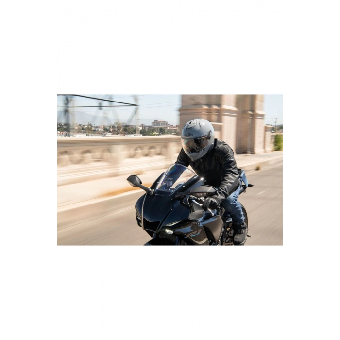 İ71 Kapalı Motosiklet Kaskı Nardo Gri