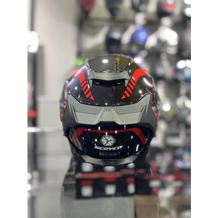 871 Fire Siyah Vizörlü Kapalı Kask