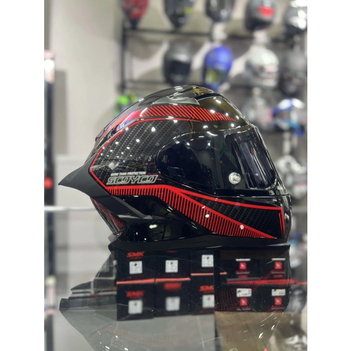 871 Fire Siyah Vizörlü Kapalı Kask