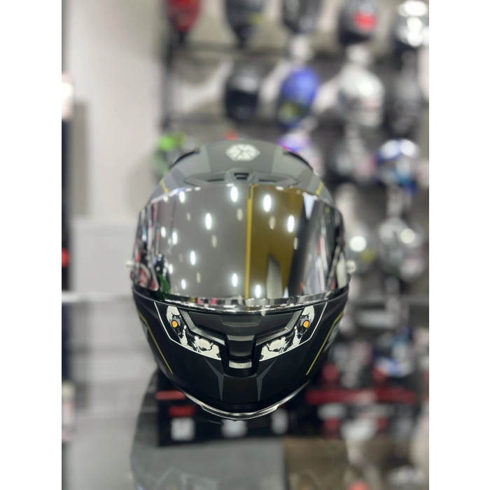 871 CYBER Gümüş Vizörlü Kapalı Kask