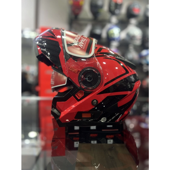 868 AZRAEL KIRMIZI ÇENE AÇILIR KASK