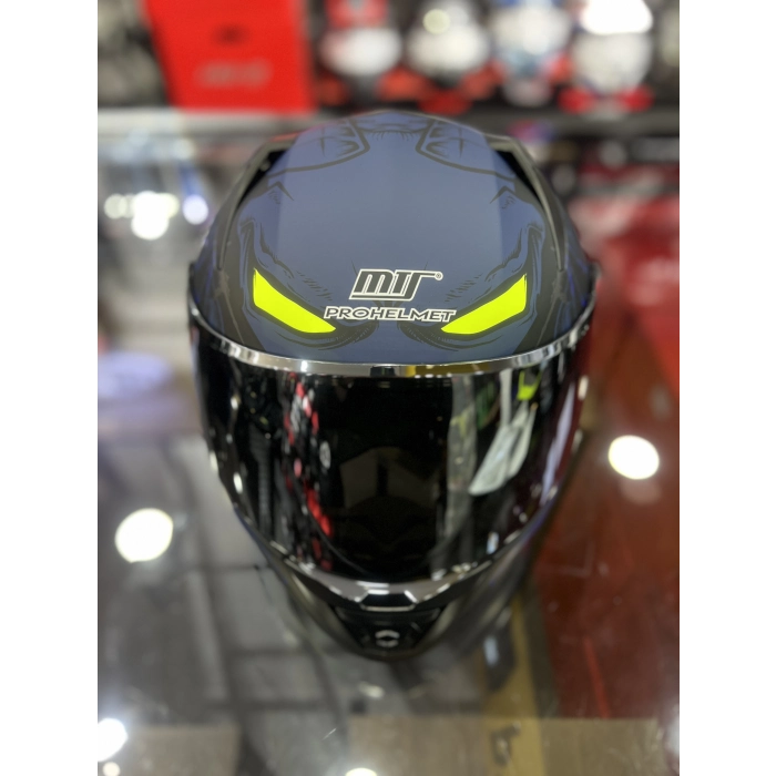 801 Navy Mavi Kapalı Kask Ayna Vizrölü