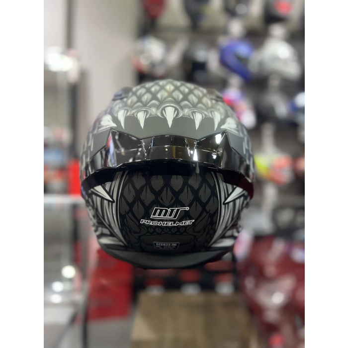 801 Draglax Siyah Beyaz Kapalı Kask Siyah Vizörlü