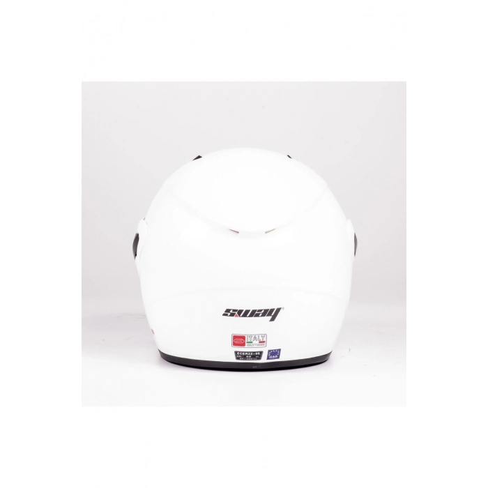 Sw 733-700 Beyaz Yarım Kask - Aynalı Cam