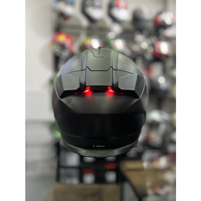 Skwal i3 Jet Mat Siyah Ledli Yarım Kask Siyah Vizörlü (+1 Şeffaf Vizör)