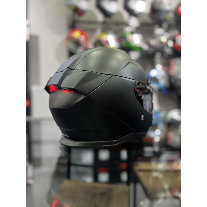 Skwal i3 Jet Mat Siyah Ledli Yarım Kask Siyah Vizörlü (+1 Şeffaf Vizör)