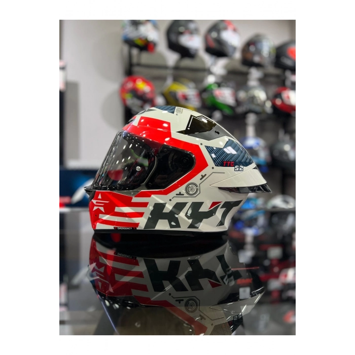 TT-REVO FUSELAGE RED KASK ŞEFFAF VİZÖRLÜ