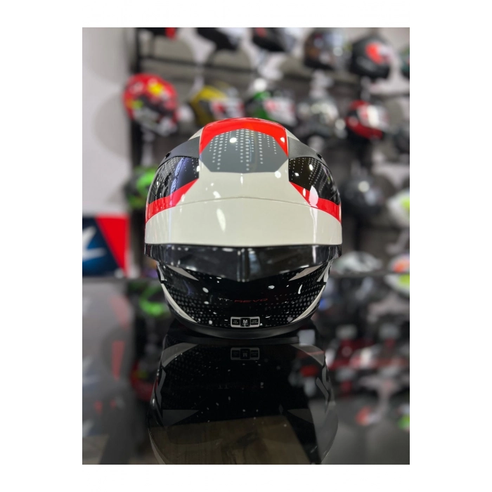 TT-REVO GEAR KIRMIZI SİYAH ŞEFFAF VİZÖRLÜ