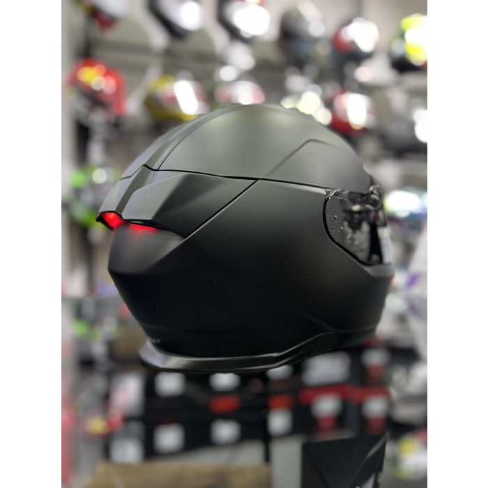 Skwal i3 Dark Shadow Mat Siyah Siyah Vizörlü(+1 Şeffaf Vizör) Ledli