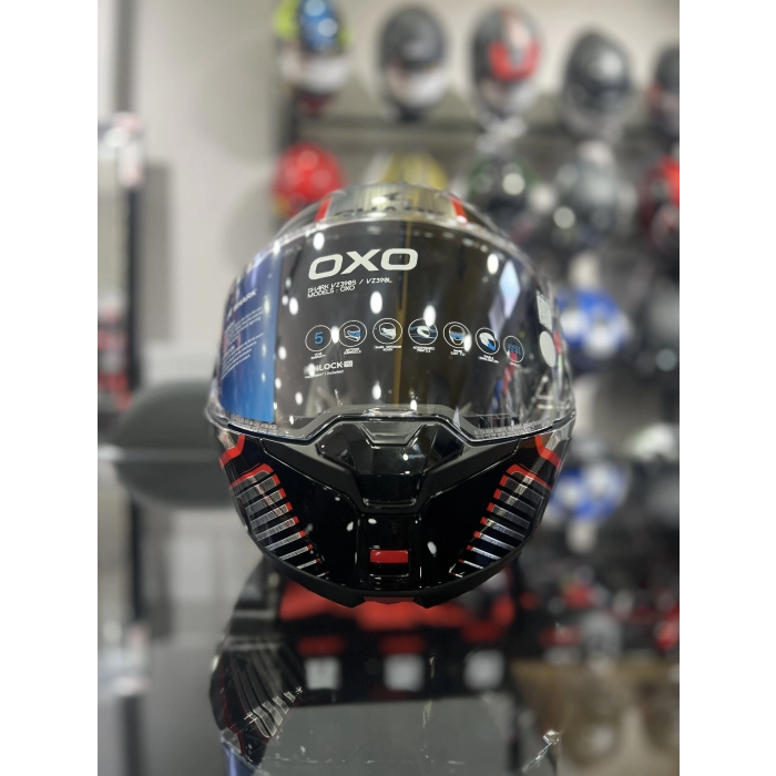 OXO SİYAH 180 ÇENE AÇILIR KASK