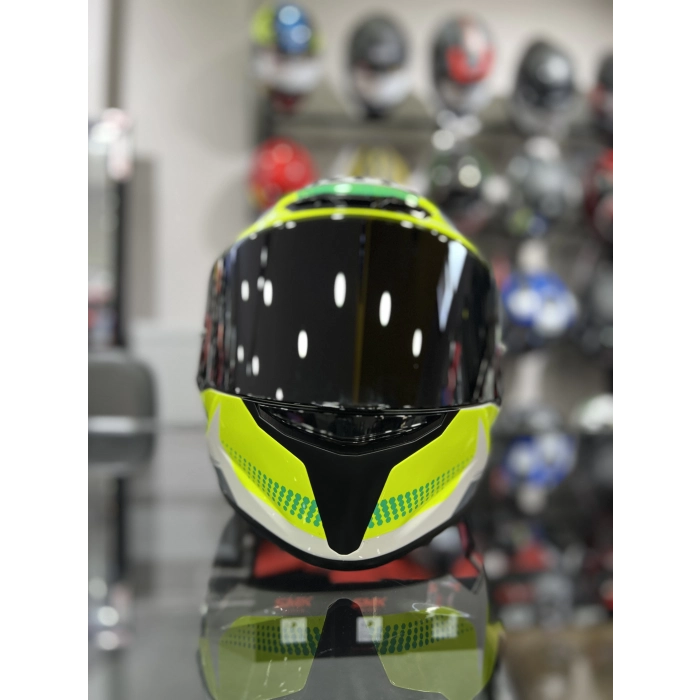 TT-Course Gear Kapalı Kask Siyah Vizörlü (+1 Şeffaf Vizör)