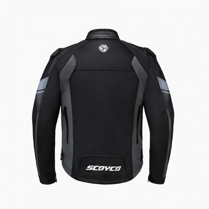 jk152 Siyah Gri Motosiklet Montu