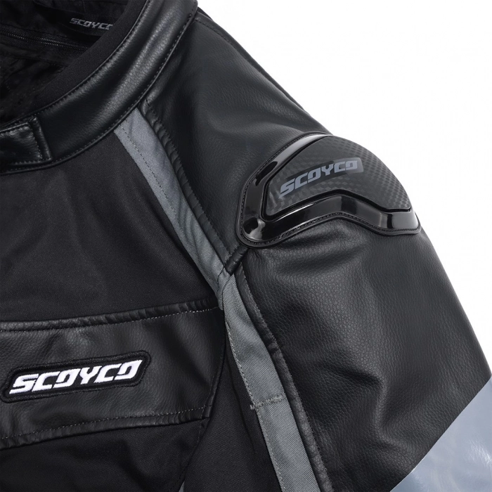 jk152 Siyah Gri Motosiklet Montu