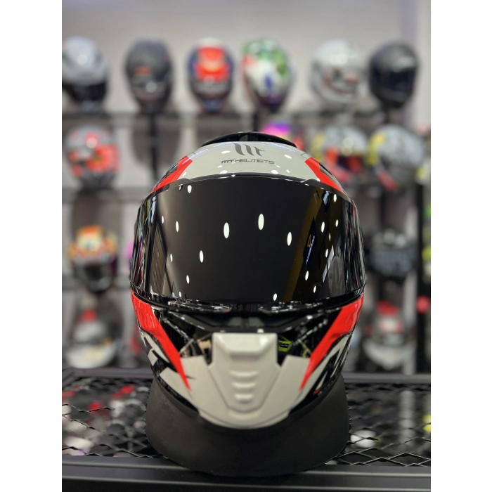 THUNDER 4 VALIANT MAVI BEYAZ (ŞEFFAF VİZÖRLÜ)