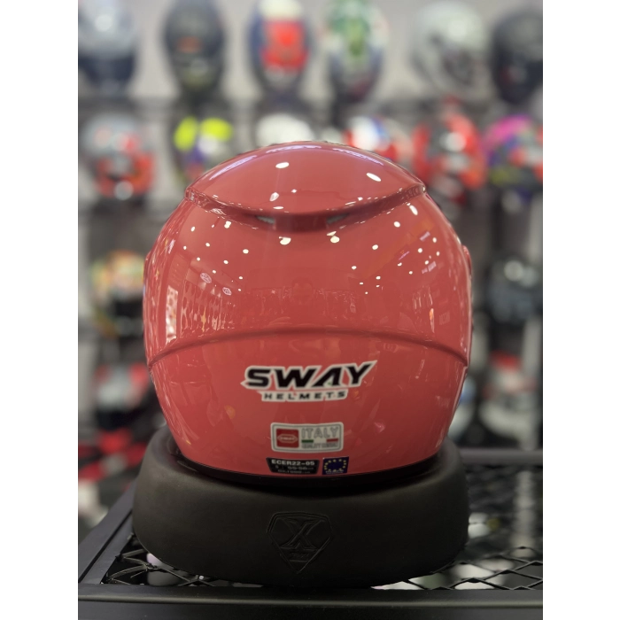 733 Pembe Yarım Kask Aynalı Vizör