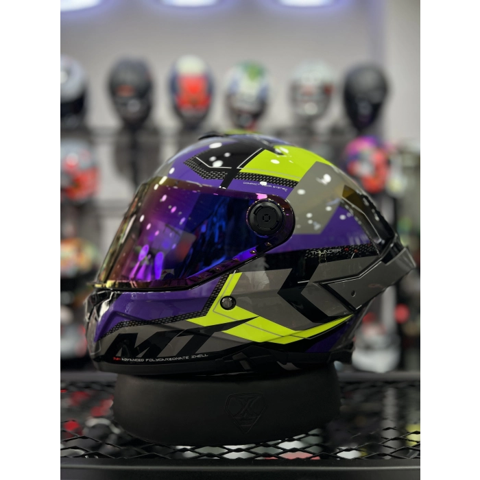 Helmets Thunder 4 Valiant İridyum Vizörlü (+1 Şeffaf Vizör)