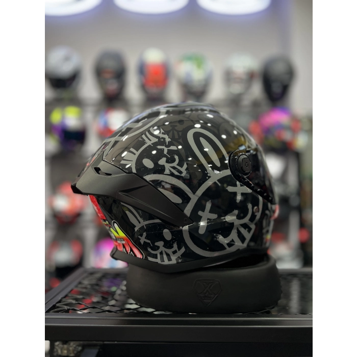 Helmets Stinger Ram F1 Siyah Vizörlü (+1 Şeffaf Vizör)