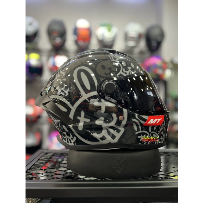 Helmets Stinger Ram F1 Siyah Vizörlü (+1 Şeffaf Vizör)