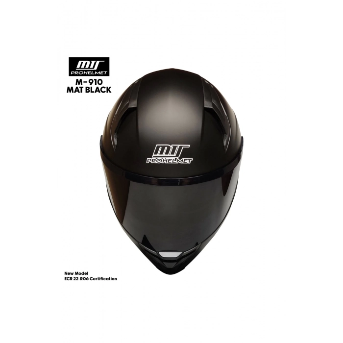 M-910 Full Face Kask MAT BLACK – Güneş Vizörlü, DOT/CE Onaylı, Intercom Uyumlu