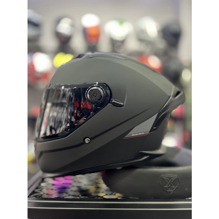 Braker Solid Mat Siyah Şeffaf (+1 Siyah Vizör)